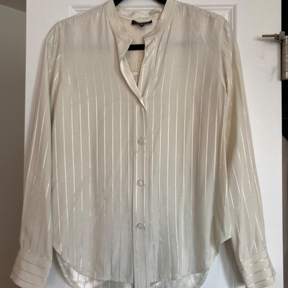 Rag & Bone Adrian Blouse in Striped Turtledove size XS - Picture 6 of 10